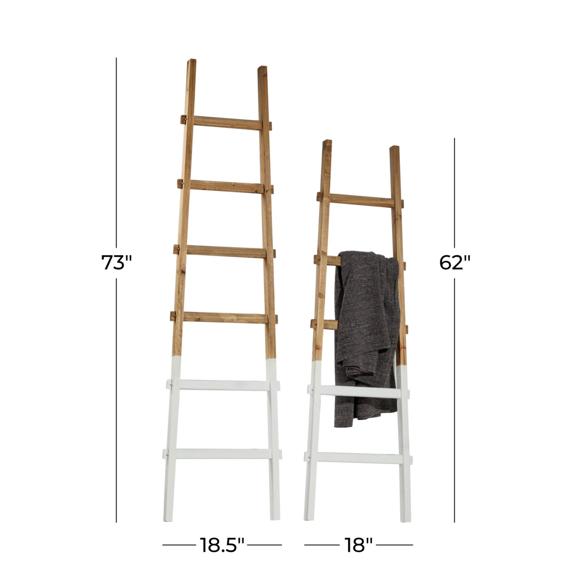 Brown Wood Natural Ladder Set